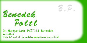 benedek poltl business card